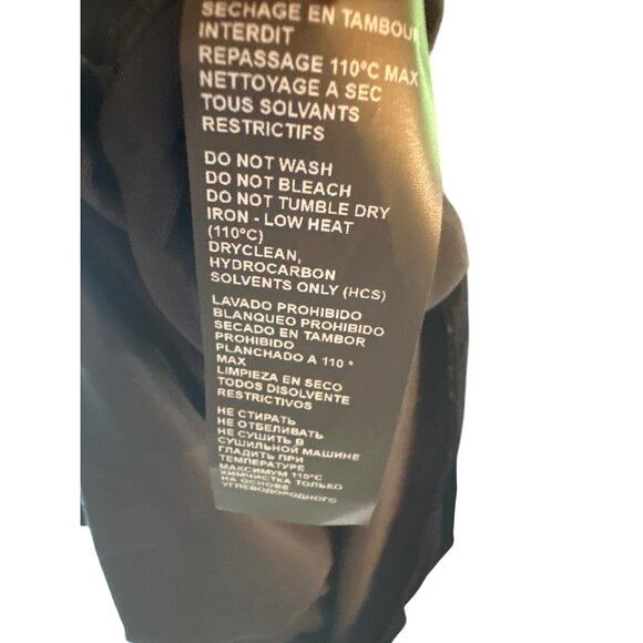 Kooples Short Black Velvet Dress Slim Fit V-Neck Long Sleeves Pleated Waist - Picture 6 of 7